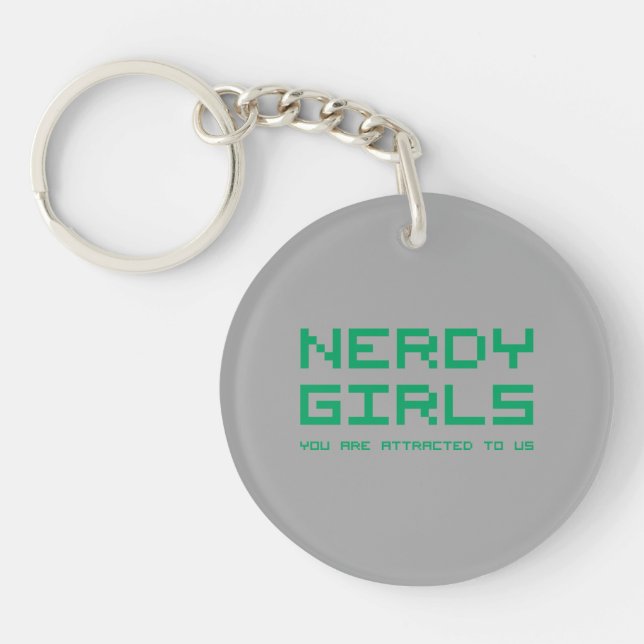 Nerdy Girls 2 Keychain (Front)
