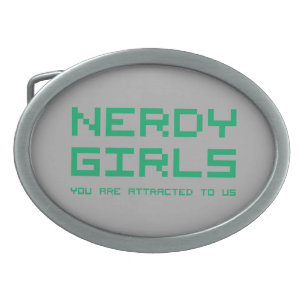 Nerdy Girls 2 Oval Belt Buckle