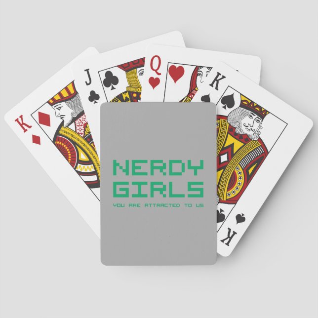 Nerdy Girls 2 Poker Cards (Back)