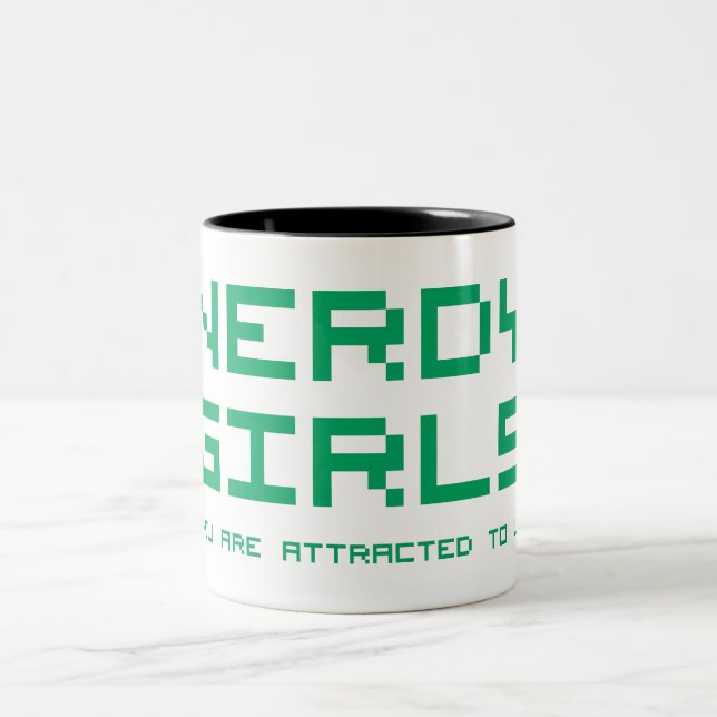 Nerdy Girls 2 Two-Tone Coffee Mug (Center)