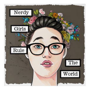 Nerdy Girls Rule the World Acrylic Print
