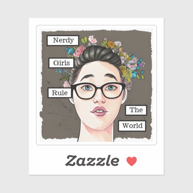 Nerdy Girls Rule the World Sticker (Sheet)
