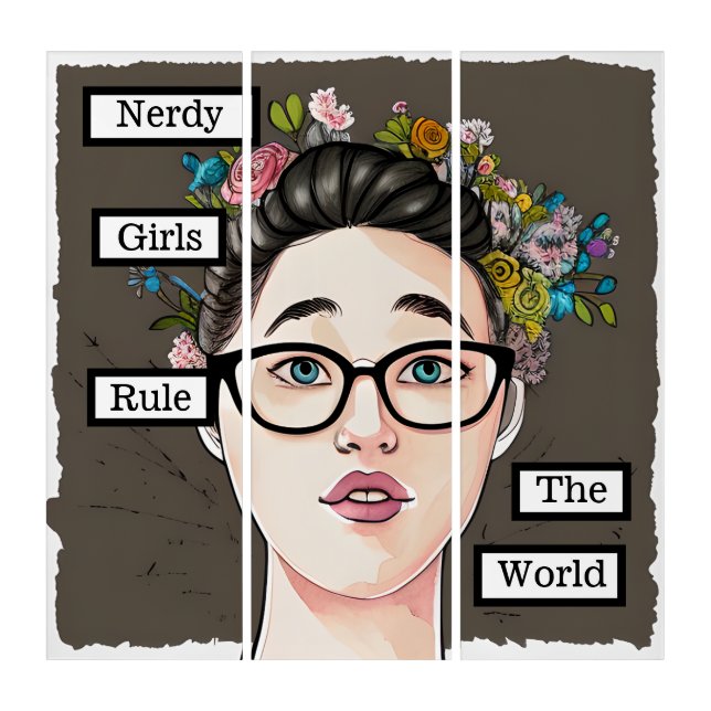 Nerdy Girls Rule the World Triptych (Front)