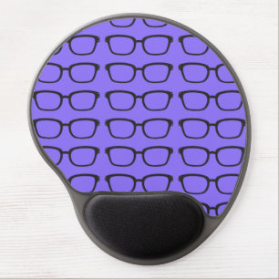 nerdy glasses purple gel mouse pad