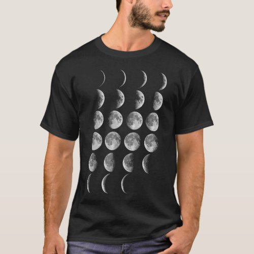 Nerdy Leonard Moon Phases Space Science Student Te T_Shirt
