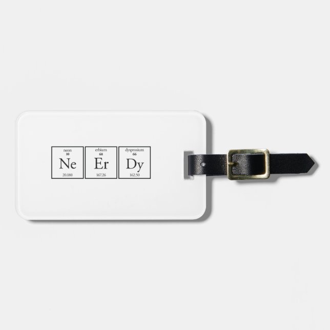 Nerdy Luggage Tag (Front Horizontal)