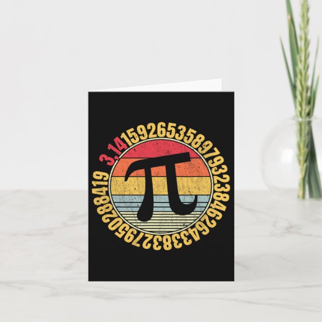 Nerdy Math Pi Symbol Mathlete  Card (Front)