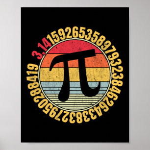Nerdy Math Pi Symbol Mathlete  Poster