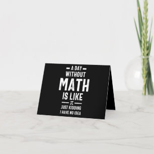 Nerdy Math Teacher PI Physics Mathematician Gift Letterpress Thank You Card