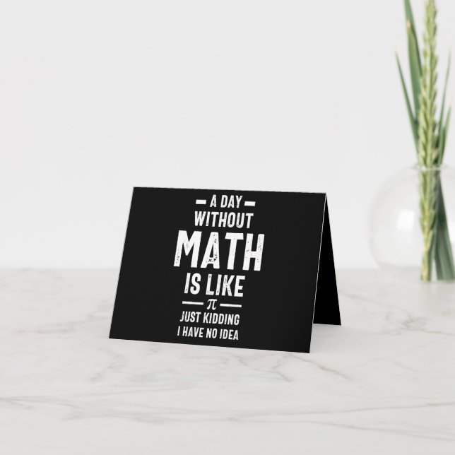 Nerdy Math Teacher PI Physics Mathematician Gift Letterpress Thank You Card (Front)