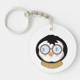 Nerdy Penguin Boy Acrylic Keychain