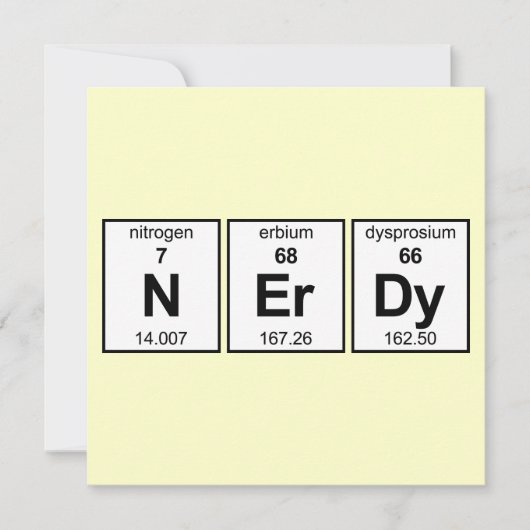 NErDy Periodic Table (Front)