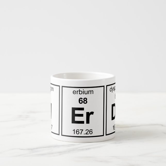 NErDy Periodic Table Espresso Cup (Front)