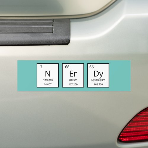 Nerdy Periodic Table Humor  Funny Science Pun Bumper Sticker