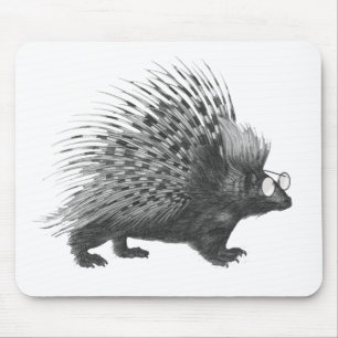 Nerdy Porcupine Mouse Pad
