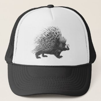 Nerdy Porcupine Trucker Hat by BluePress at Zazzle