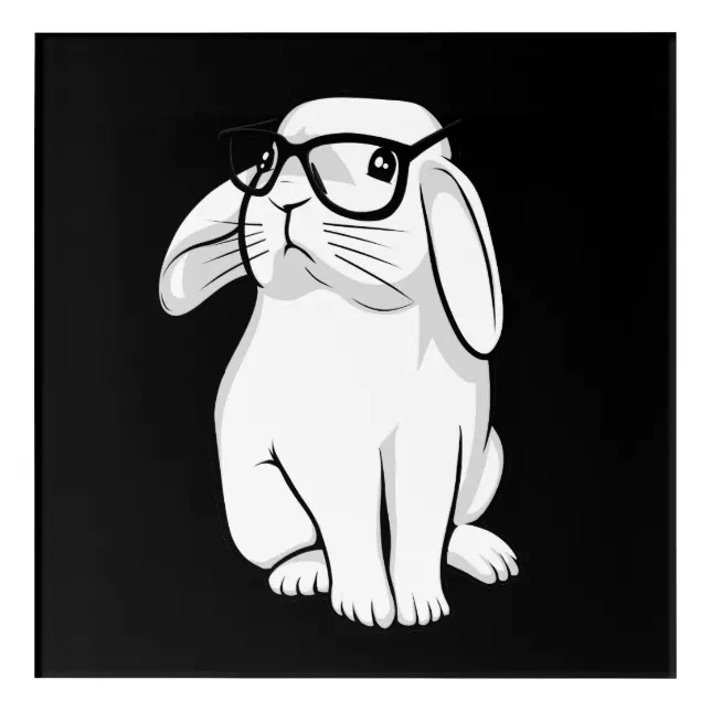 Nerdy Rabbit Cute Bunny Pet With Glasses Acrylic Print Zazzle the-gift-pink-bunny-pet-sweet-bow-gift-bunny-pink-cute-hd