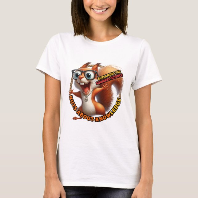 Nerdy Squirrel Circle Emblem Shirt (Front)