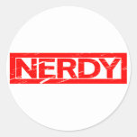 Nerdy Stamp Classic Round Sticker