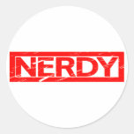 Nerdy Stamp Classic Round Sticker