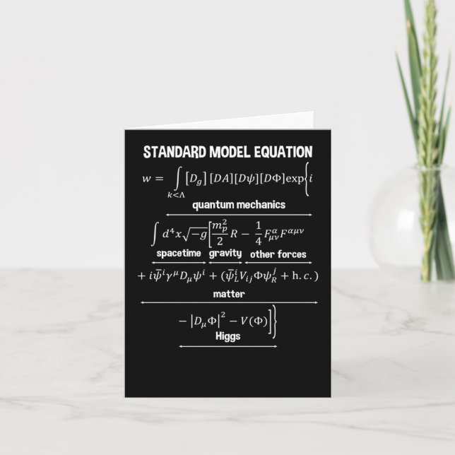 Nerdy Standard Model Equation – Gift For Physics1  Card (Front)