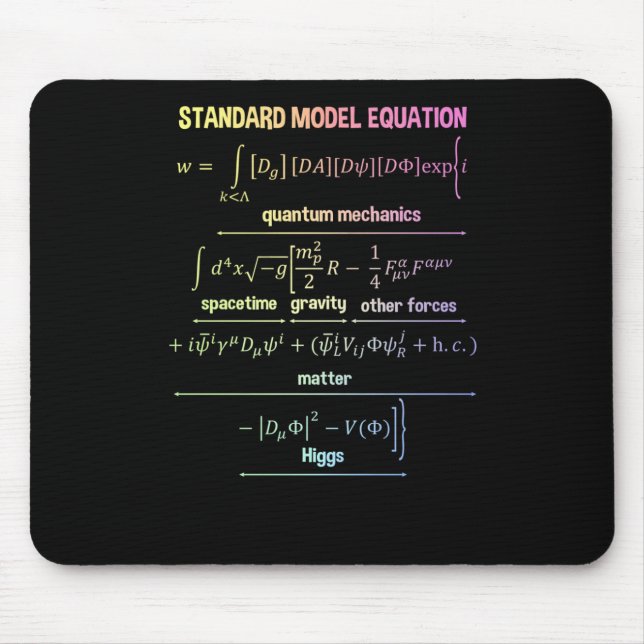 Nerdy Standard Model Equation – Gift For Physics  Mouse Pad (Front)