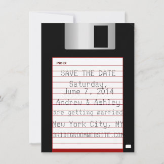 Nerdy Wedding Save The Date Floppy Disk