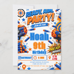 Nerf Birthday Invitation