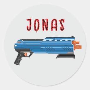Nerf Rival Atlas Party Stickers. Classic Round Sticker