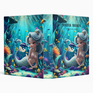 Nerina – The Gentle Mermaid of Coral Dreams. 3 Ring Binder