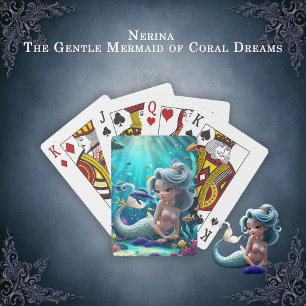 Nerina – The Gentle Mermaid of Coral Dreams. Poker Cards