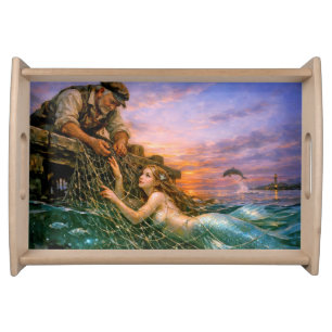 Nerithea and the Moral Catch - Fisherman’s Dilemma Serving Tray