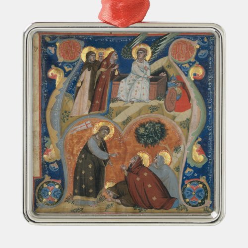 Nerius Manuscript Illumination Italian Art Easter Metal Ornament