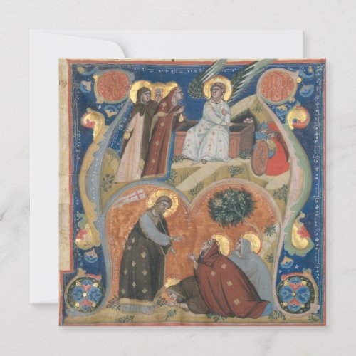 Nerius Manuscript Illumination Vintage Art Easter Holiday Card