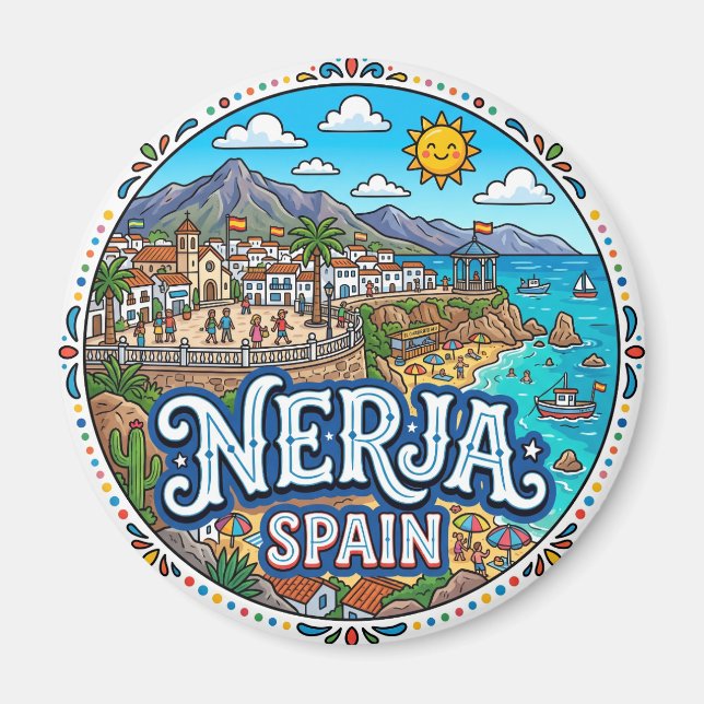 Nerja, Spain Magnet (Front)