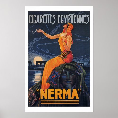 NERMA Cigarettes Egyptiennes Poster