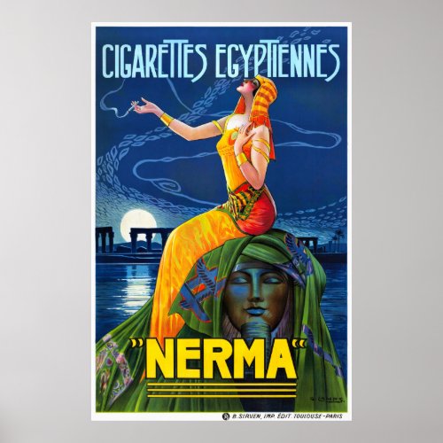 Nerma France Vintage Advertising Poster Restored