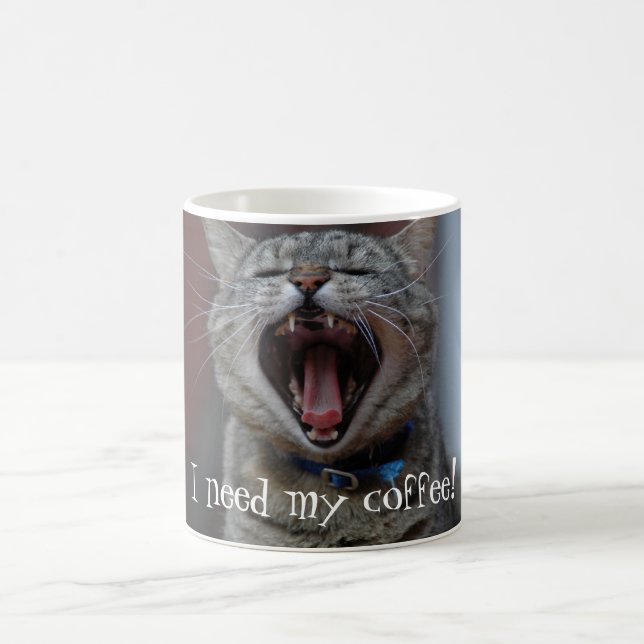 Nermal Needs His Coffee! Coffee Mug (Center)
