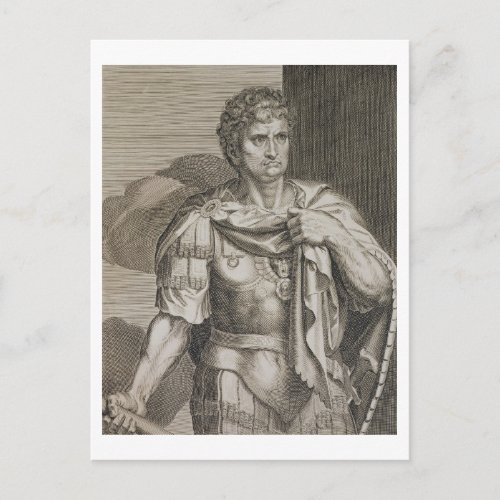 Nero Claudius Caesar Emperor of Rome 54_68 AD engr Postcard