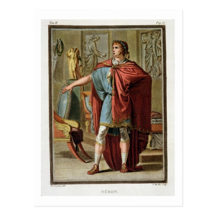 Nero, costume for 'Britannicus' by Jean Racine, fr Postcard