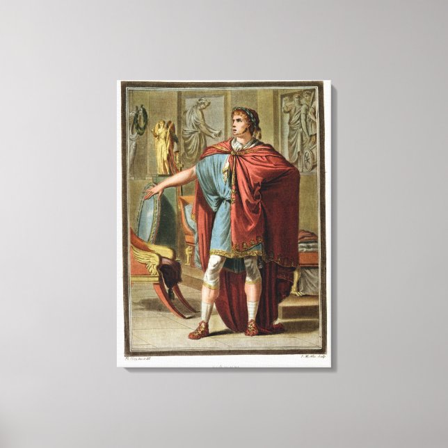 Nero, costume for 'Britannicus' Canvas Print (Front)