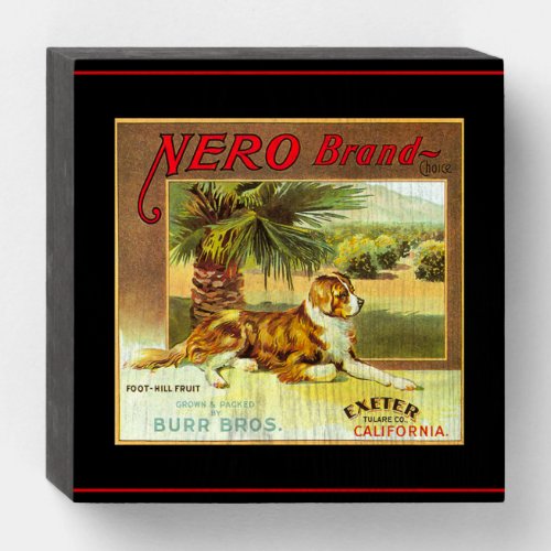 Nero Oranges packing label Wooden Box Sign