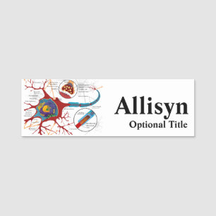 Nerve Cell Diagram Science Name Tag