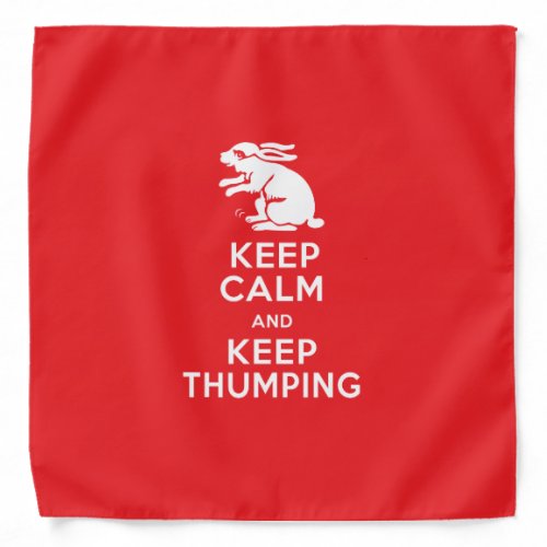 Nervous Bunny Rabbit _ Keep Calm and Keep Thumping Bandana