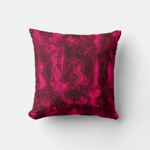 Nervous Energy Grungy Abstract Art Raspberry Rust. Throw Pillow