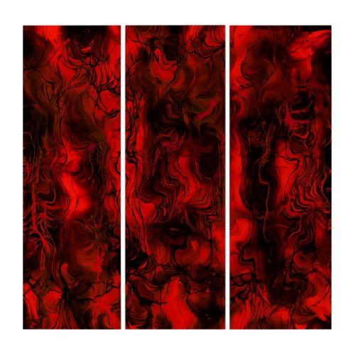 Nervous Energy Grungy Abstract Art  Red And Black