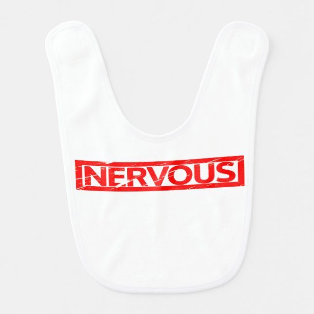 Nervous Stamp Baby Bib (Front)
