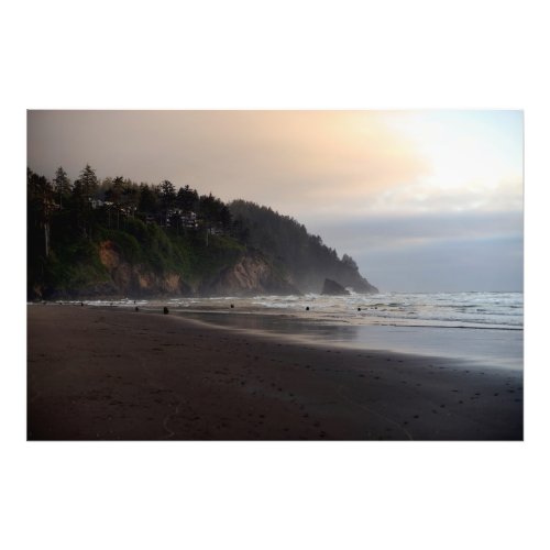 Neskowin Beach Oregon Ghost Forest Sunset Photo Print
