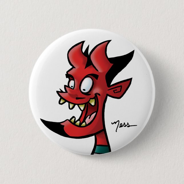 NESS DEVIL 00 PINBACK BUTTON (Front)
