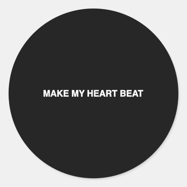 Nessa Barrett Heart Beat Lyric  Classic Round Sticker (Front)
